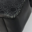 Salvatore Ferragamo Gancini Tote Bag Leather Black Silver Auth 176582-10