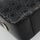 Salvatore Ferragamo Gancini Tote Bag Leather Black Silver Auth 176582-11