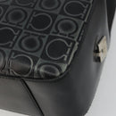 Salvatore Ferragamo Gancini Tote Bag Leather Black Silver Auth 176582-12