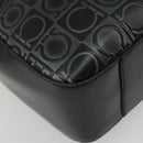 Salvatore Ferragamo Gancini Tote Bag Leather Black Silver Auth 176582-13