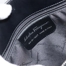 Salvatore Ferragamo Gancini Tote Bag Leather Black Silver Auth 176582-15