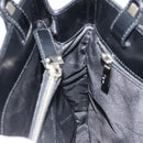 Salvatore Ferragamo Gancini Tote Bag Leather Black Silver Auth 176582-18