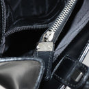 Salvatore Ferragamo Gancini Tote Bag Leather Black Silver Auth 176582-21