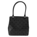 Salvatore Ferragamo Gancini Tote Bag Leather Black Silver Auth 176582-3