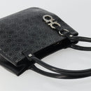 Salvatore Ferragamo Gancini Tote Bag Leather Black Silver Auth 176582-6