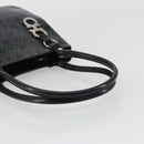 Salvatore Ferragamo Gancini Tote Bag Leather Black Silver Auth 176582-7
