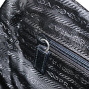 PRADA Schultertasche Canvas Beige Silber Auth 176585-23
