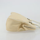 PRADA Schultertasche Canvas Beige Silber Auth 176585-3