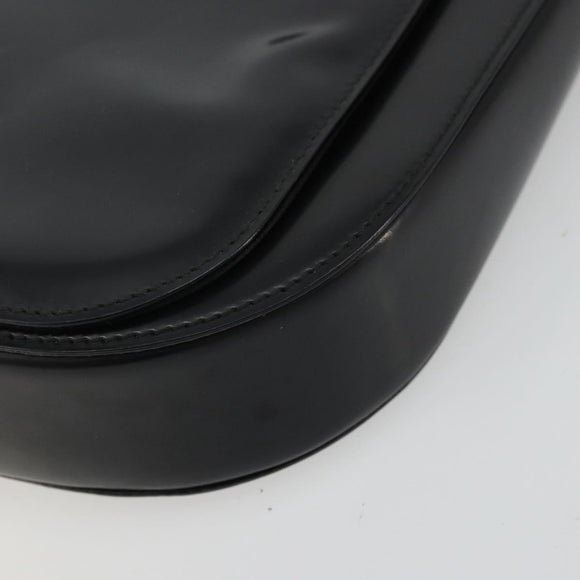 GUCCI Shoulder Bag Leather Black Silver 001 3195 Auth 176586