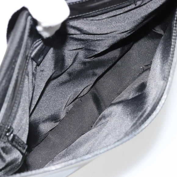 GUCCI Shoulder Bag Leather Black Silver 001 3195 Auth 176586