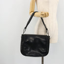 GUCCI Shoulder Bag Leather Black Silver 001 3195 Auth 176586-23