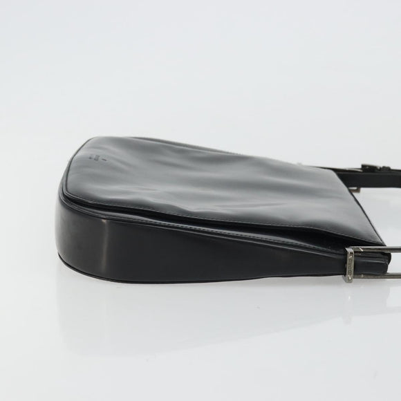 GUCCI Shoulder Bag Leather Black Silver 001 3195 Auth 176586