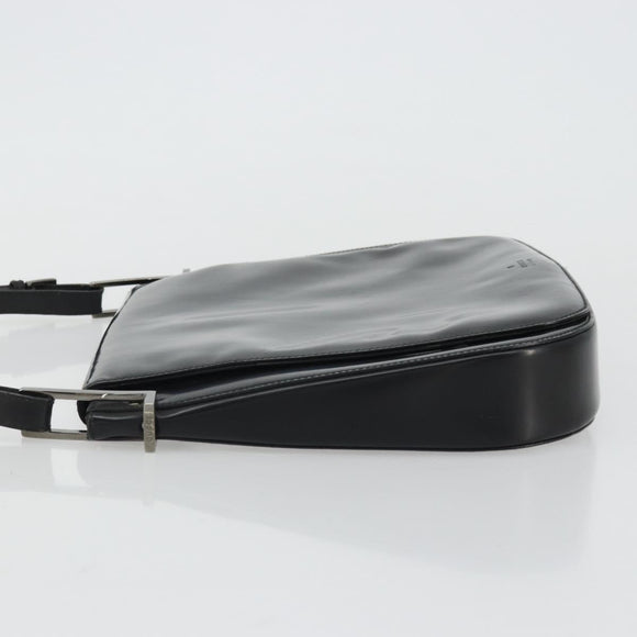 GUCCI Shoulder Bag Leather Black Silver 001 3195 Auth 176586