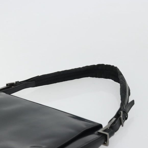 GUCCI Shoulder Bag Leather Black Silver 001 3195 Auth 176586