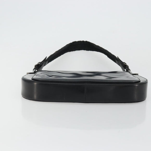 GUCCI Shoulder Bag Leather Black Silver 001 3195 Auth 176586