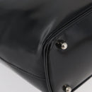 GUCCI Bamboo Hand Bag Enamel Black Silver 000 781 0295 Auth 176588-8