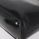 GUCCI Bamboo Hand Bag Enamel Black Silver 000 781 0295 Auth 176588-15