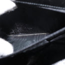 GUCCI Bamboo Hand Bag Enamel Black Silver 000 781 0295 Auth 176588-11