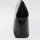 GUCCI Bamboo Hand Bag Enamel Black Silver 000 781 0295 Auth 176588-3