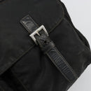 PRADA Shoulder Bag Nylon Black Silver Auth 176591-19