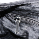 PRADA Shoulder Bag Nylon Black Silver Auth 176591-25