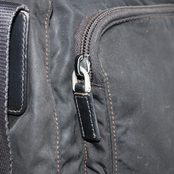 PRADA Shoulder Bag Nylon Black Silver Auth 176591