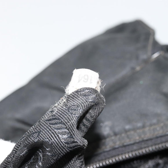 PRADA Shoulder Bag Nylon Black Silver Auth 176591