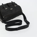 PRADA Shoulder Bag Nylon Black Silver Auth 176591-7