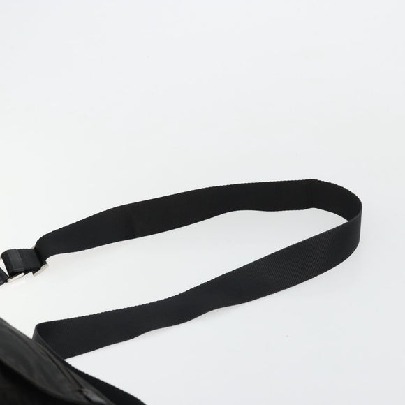 PRADA Shoulder Bag Nylon Black Silver Auth 176591