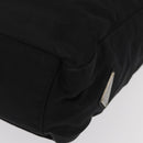 PRADA Tote Bag Nylon Black Silver Auth 176592-15