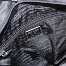 PRADA Tote Bag Nylon Black Silver Auth 176592-18