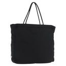 PRADA Tote Bag Nylon Black Silver Auth 176592-1