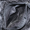 PRADA Tote Bag Nylon Black Silver Auth 176592-22