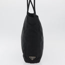 PRADA Tote Bag Nylon Black Silver Auth 176592-4