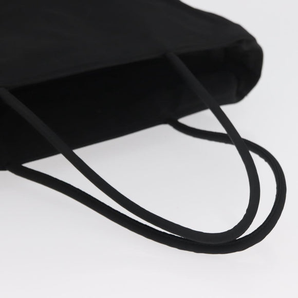 PRADA Tote Bag Nylon Black Silver Auth 176592