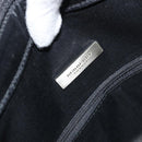 BURBERRY Tote Bag Leather Black Silver Auth 176594-16