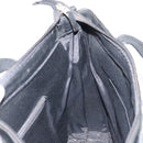 BURBERRY Tote Bag Leather Black Silver Auth 176594-18