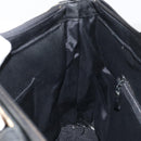 BURBERRY Tote Bag Leather Black Silver Auth 176594-19