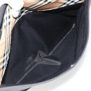 BURBERRY Tote Bag Leather Black Silver Auth 176594-22