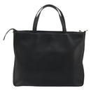 BURBERRY Tote Bag Leather Black Silver Auth 176594-3