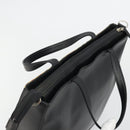 BURBERRY Tote Bag Leather Black Silver Auth 176594-6