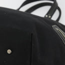 BURBERRY Blue Label Tote Bag Canvas Black Silver Auth 176595-15