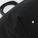 BURBERRY Blue Label Tote Bag Canvas Black Silver Auth 176595-16