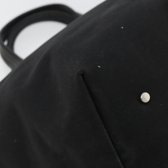 BURBERRY Blue Label Tote Bag Canvas Black Silver Auth 176595