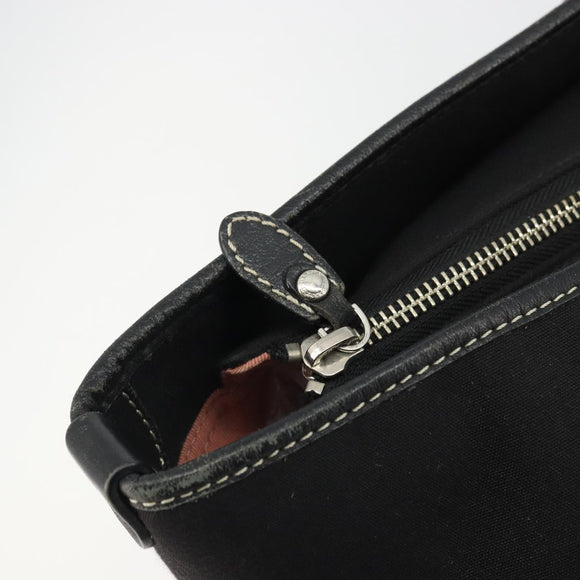 BURBERRY Blue Label Tote Bag Canvas Black Silver Auth 176595