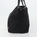 BURBERRY Blue Label Tote Bag Canvas Black Silver Auth 176595-4