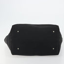 BURBERRY Blue Label Tote Bag Canvas Black Silver Auth 176595-5