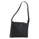 BALLY Shoulder Bag Leather Black Gold Auth 176596-1