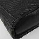 BALLY Shoulder Bag Leather Black Gold Auth 176596-14