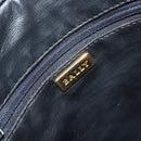 BALLY Shoulder Bag Leather Black Gold Auth 176596-18